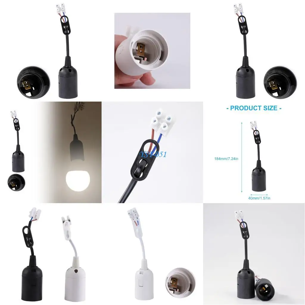 

E15A E27 Light Socket Adapter Tool Lamp Holder Lighting Accessories Easy to Install