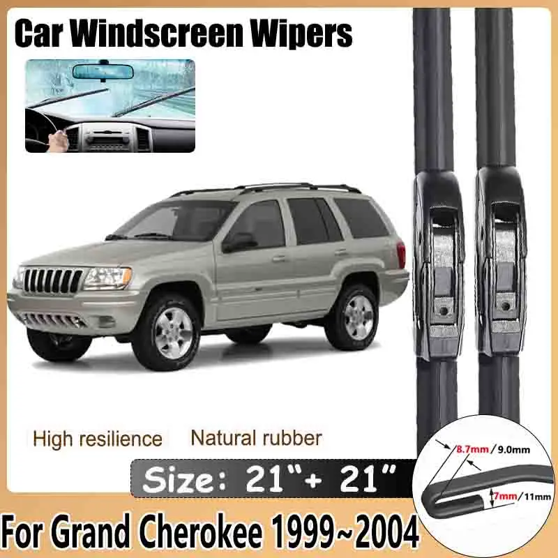 

Car Accessories for Jeep Grand Cherokee WJ WG MK2 1999~2004 Auto Windshield Wipers Hybrid Rubber Blades Window Cleaning Brushes