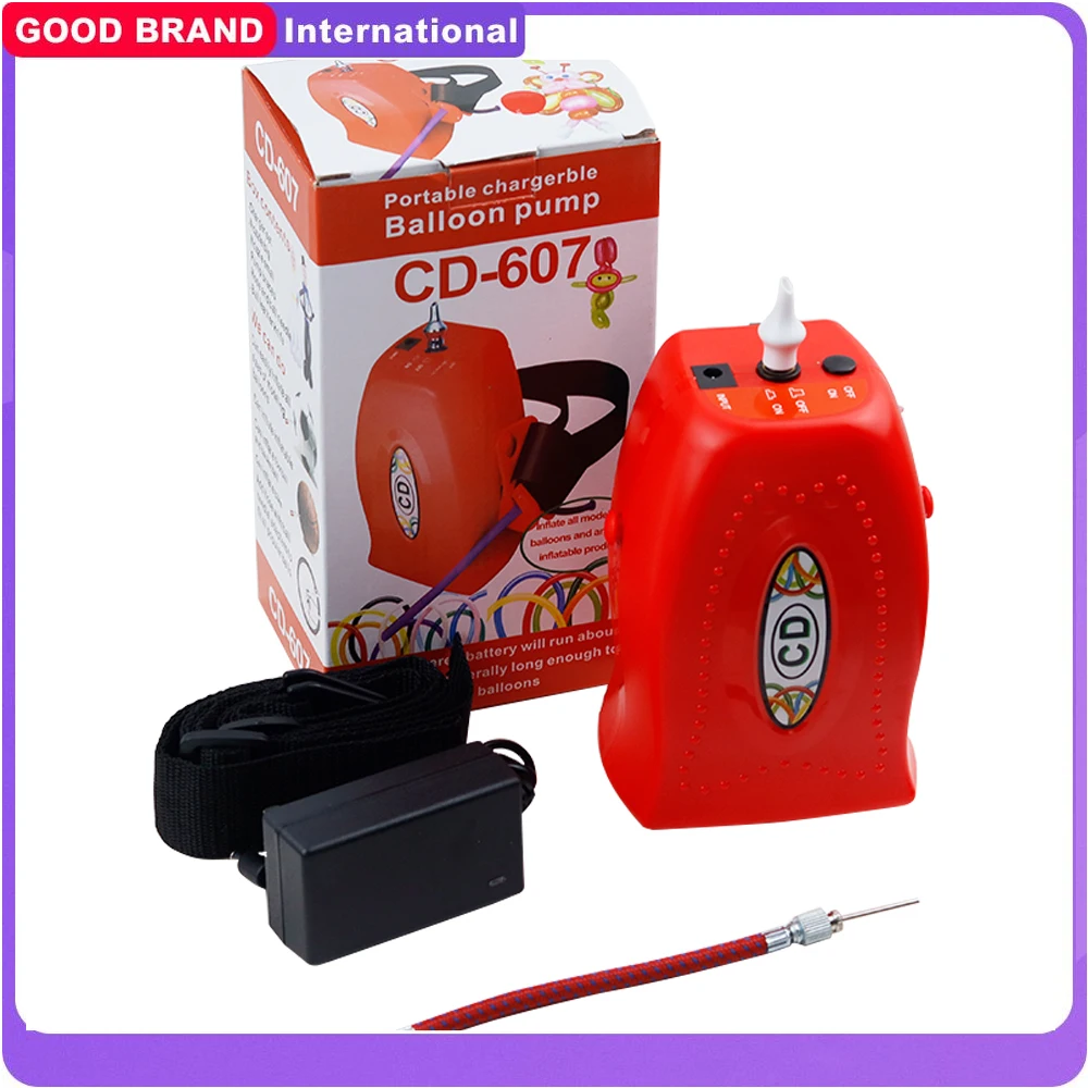 

Electric Inflation Pump Authentic CD607 Rechargeable Portable Long Balloon Inflator for Blowing Magic Balloons Clown Performance