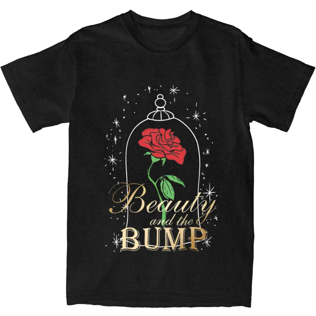 Beauty And The Beast Logo T-Shirt Summer Streetwear T-Shirts Pure Cotton Harajuku Tshirt For Men's Short Sleeves Casual Top Tees