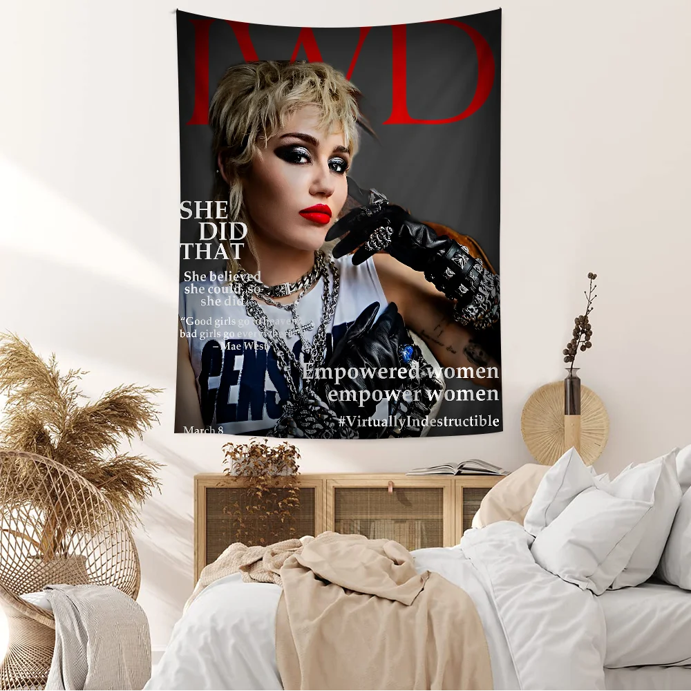 American Singer M-Miley C-Cyrus Tapestry Indian Buddha Wall Decoration Witchcraft Bohemian Hippie Cheap Hippie Wall Hanging