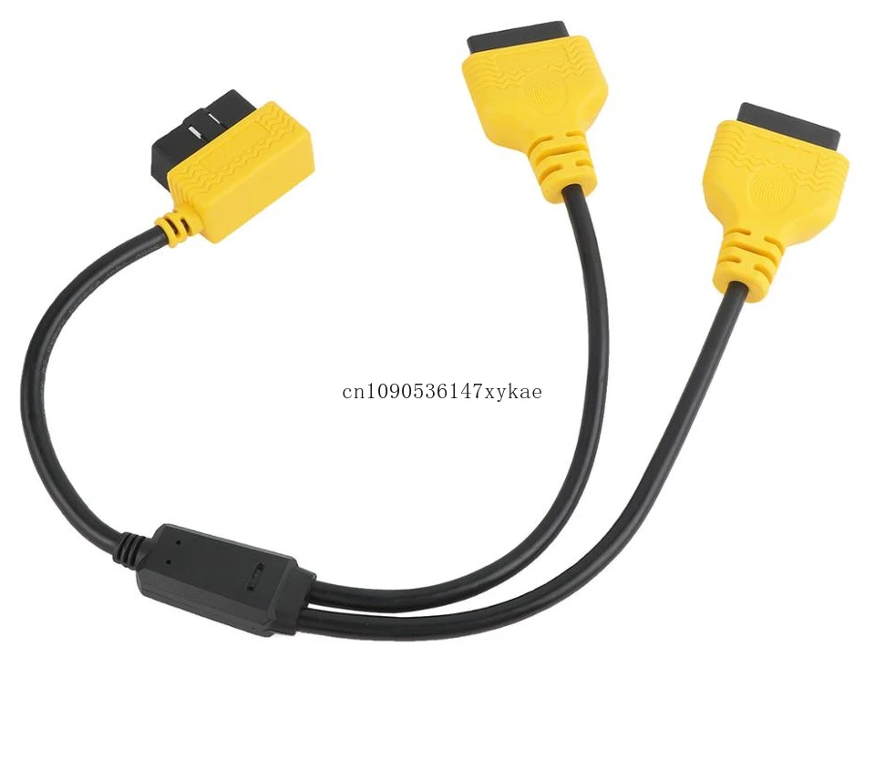 Car one point two three OBD2 16pin Y Extension Cable 1 tow 2 1 tow 3 male and female extension