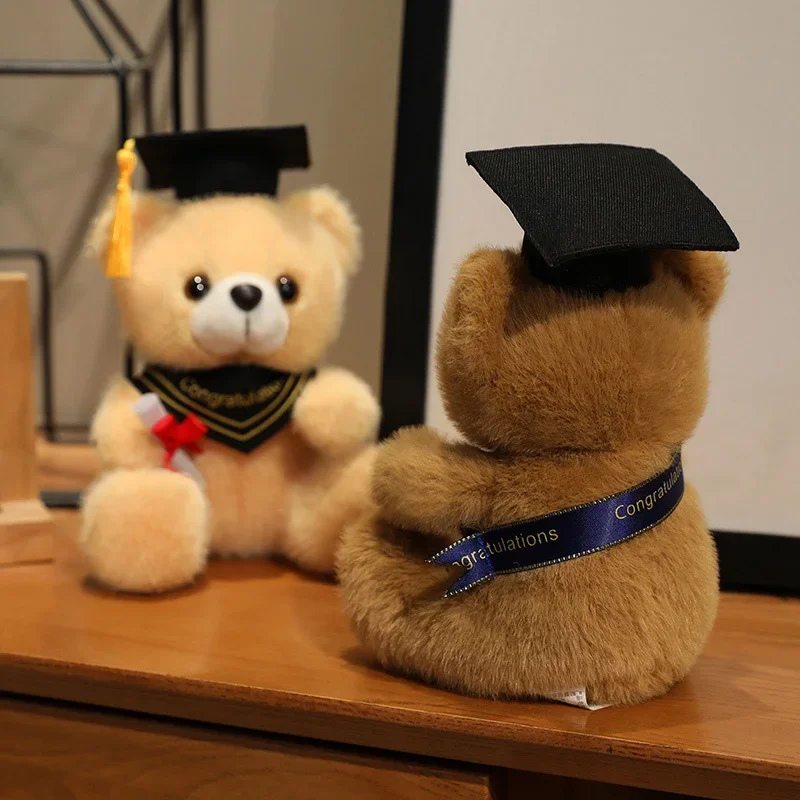18 cm Nette Arzt Kappe Bär Puppe Kleidung Bär Kuscheltiere Plüsch Spielzeug Jungen Mädchen Studenten Abschluss Geschenk Hause Dekoration – Detail 13