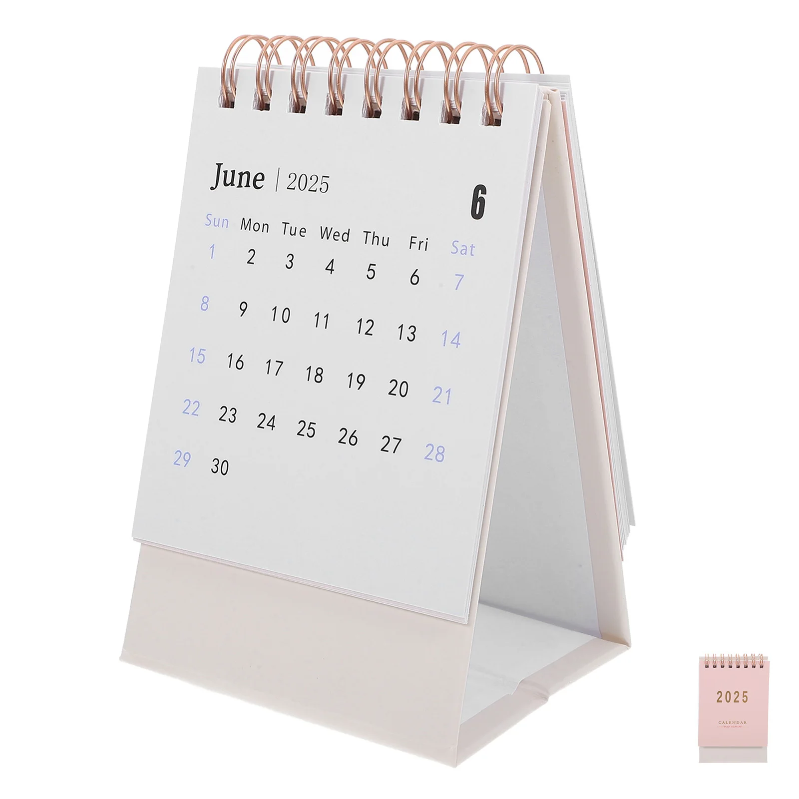 2024-2025 Flip Desk Thick Paper Monthly Planner Standing Tabletop Calendar For Office Home Decor Mini Desktop Calendar Pocket