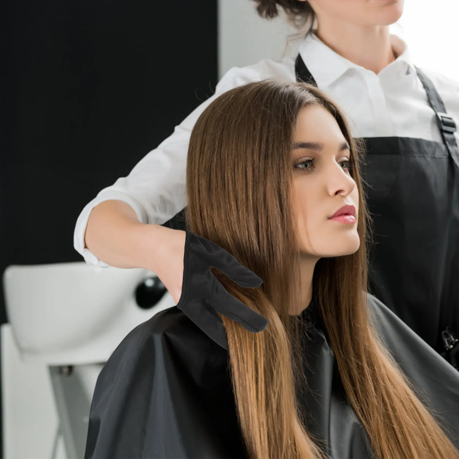 

Профессиональные термостойкие перчатки для укладки волос с тремя пальцами, термозащитный дизайн для плойки и выпрямителя, для использования в салоне и дома