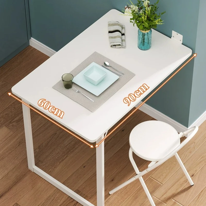 

Wall Mounted Foldable Dining Tables Hidden Drop Leaf Desk for Kitchen Space Saving Computer Table Multi-functional Bedroom Table