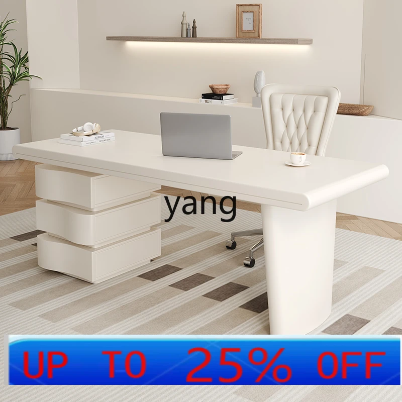 

LH with storage drawers writing desk computer desk household white
