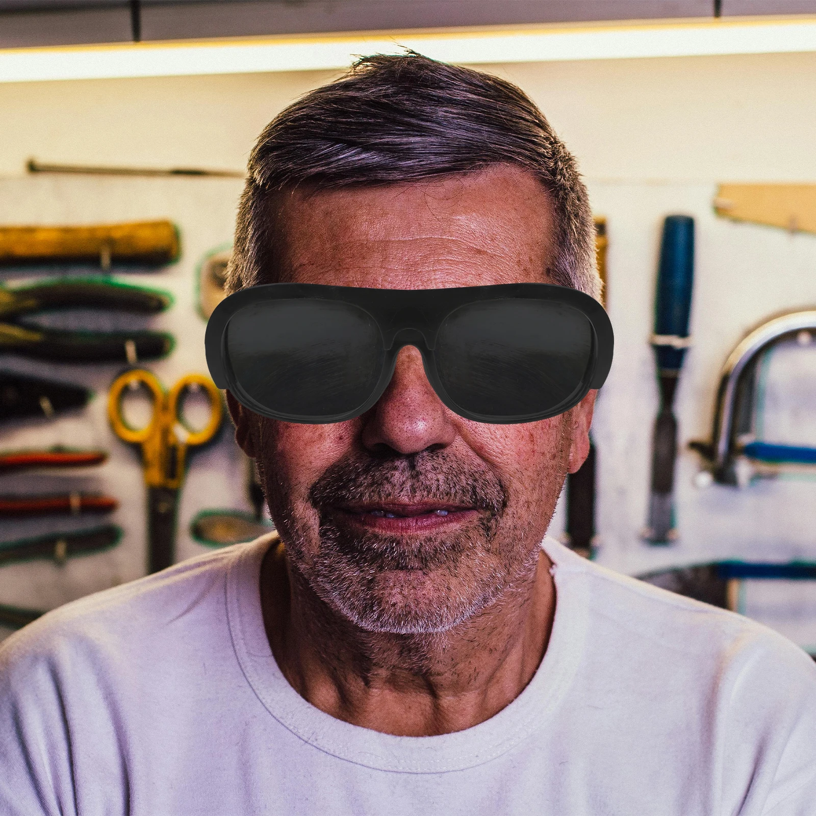 

6pcs Welding Glasses For Men Black Protective Eyewear Impact Resistant Safety Goggles For Arc Welding Soldering Metalworking