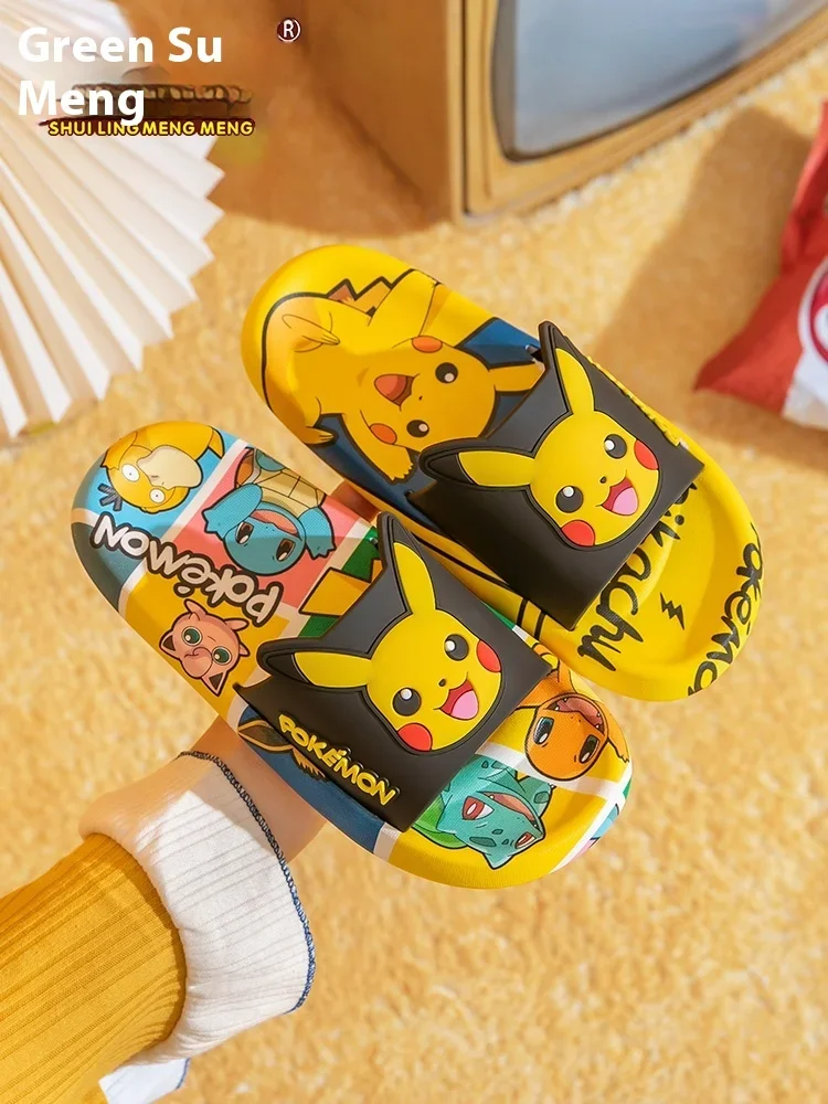 

Pikachu Children's Sandals and Slippers Summer Parent Child Boys and Girls Indoor Home Anti slip Boys and Girls Baby Girls Sand