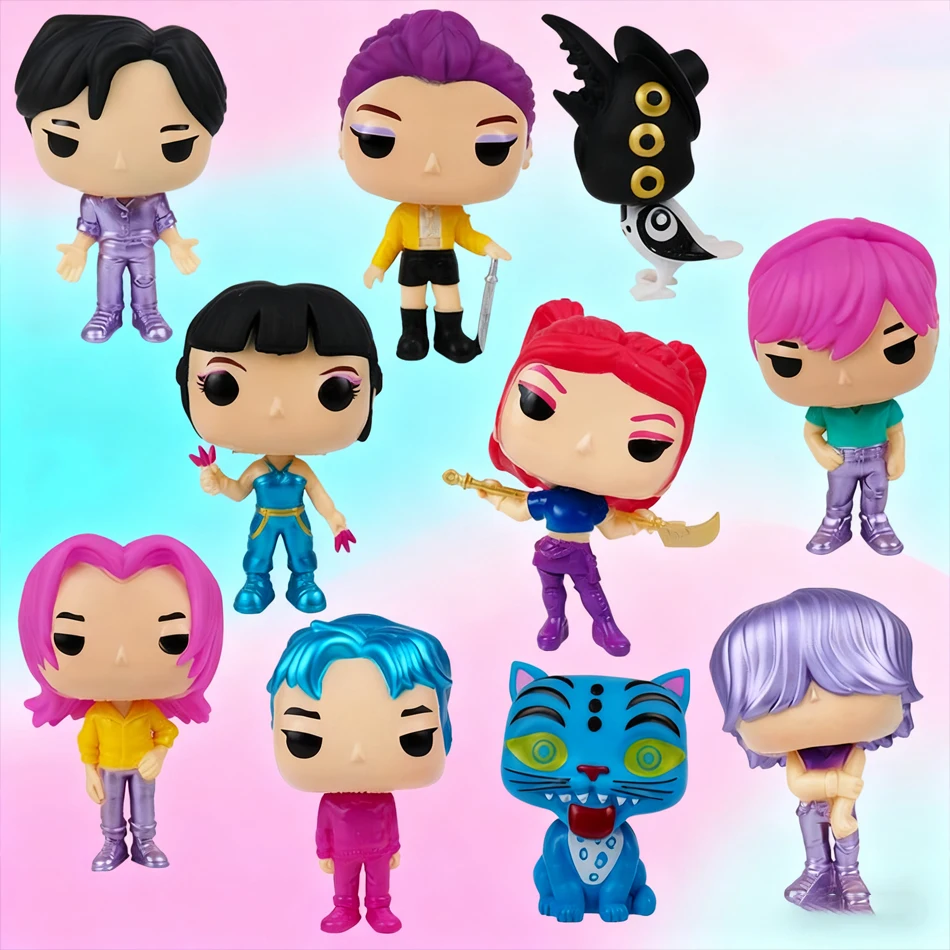 

Kpop Demon Hunters Фигурка Huntrix Фигурка Игрушка K Pop Demon Hunters Derpys Tiger Rumi Zoey Mira Saja Фигурка для мальчиков Фигурка Орнамент