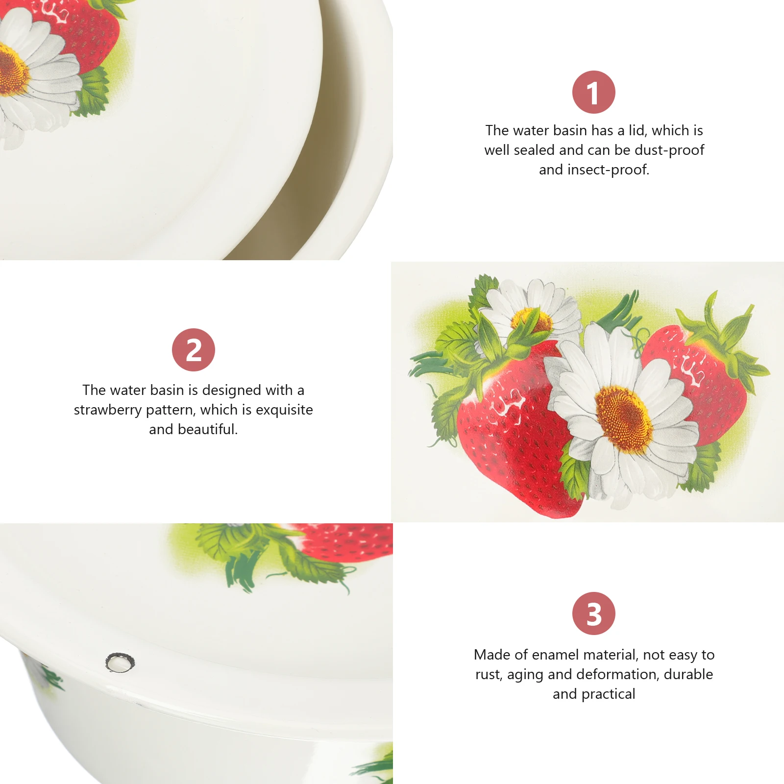 

Enamel Basin Lard Bowl Smooth Multifunctional Kitchen Oil Container Food Food Storage Basin Storage Premium Sturdy