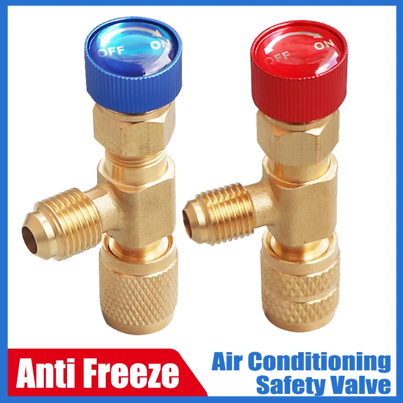 

Air Conditioner Safety Liquid Valve Adapter Antifreeze Hand R410 R22 Refrigerant Charging Valve Vacuum Maintenance Switch Repair