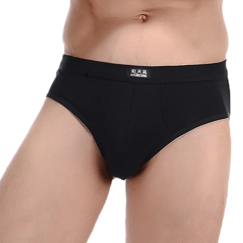 Man Breathable Solid Modal Underwear High Elasticity Soft Middle Waist Mens Breifs Sexy Hombre Slips Ropa Underpants