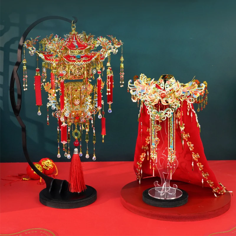 

DIY 3D Metal Puzzle Chinese Wedding Lantern and Robes of Rank Miniature Model Building Kits Jigsaw Puzzles for Girls Gifts