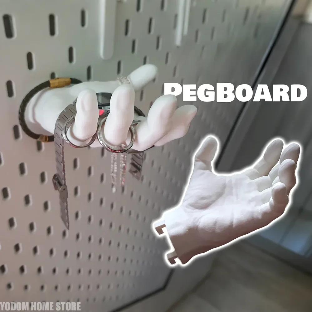 3D Printed Hand Hook for IKEA SKADIS - Funny Watch & Necklace Holder, Creative Organizer Gift Idea