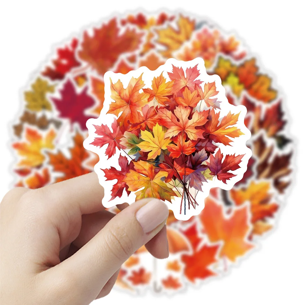 

10/30/50PCS Maple Leaf Sticker Beautiful Fallen Leaves in Autumn Graffiti Decals DIY Luggage Phone Guitar Skateboard Kid Toys