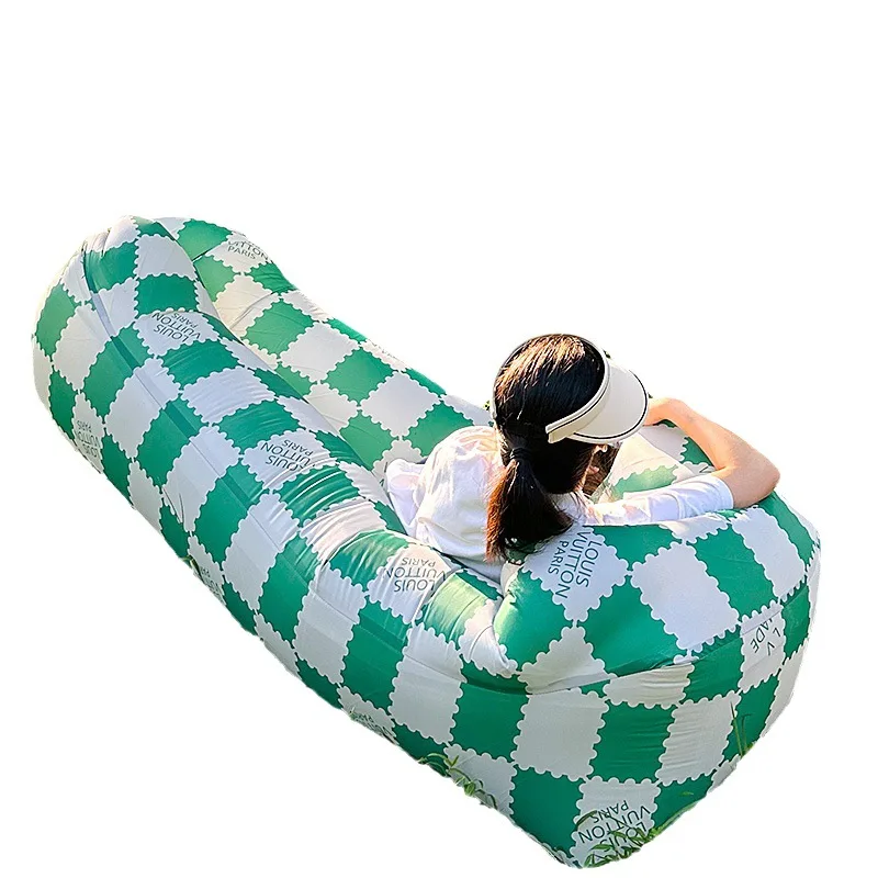 

Hot selling music festival inflatable sofa outdoor inflatable sofa lazy sofa beach sleeping bag camping picnic inflatable air cu