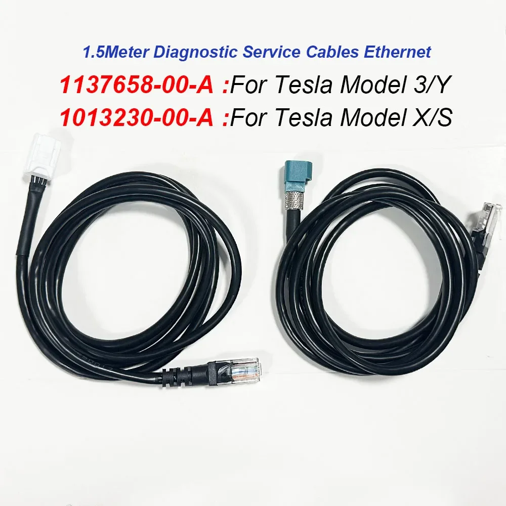 1137658-00-A 1013230-00-A 1.5Meter Diagnostic Service Cables Ethernet For Tesla Model 3/Y/S/X Toolbox Repair Tool High Quality