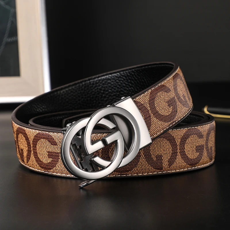 New Width 3.4cm Women\'s Belt Formal Real Leather Canvas Belt Women High Quality Metal Buckle Male Belt for men jeans work belt