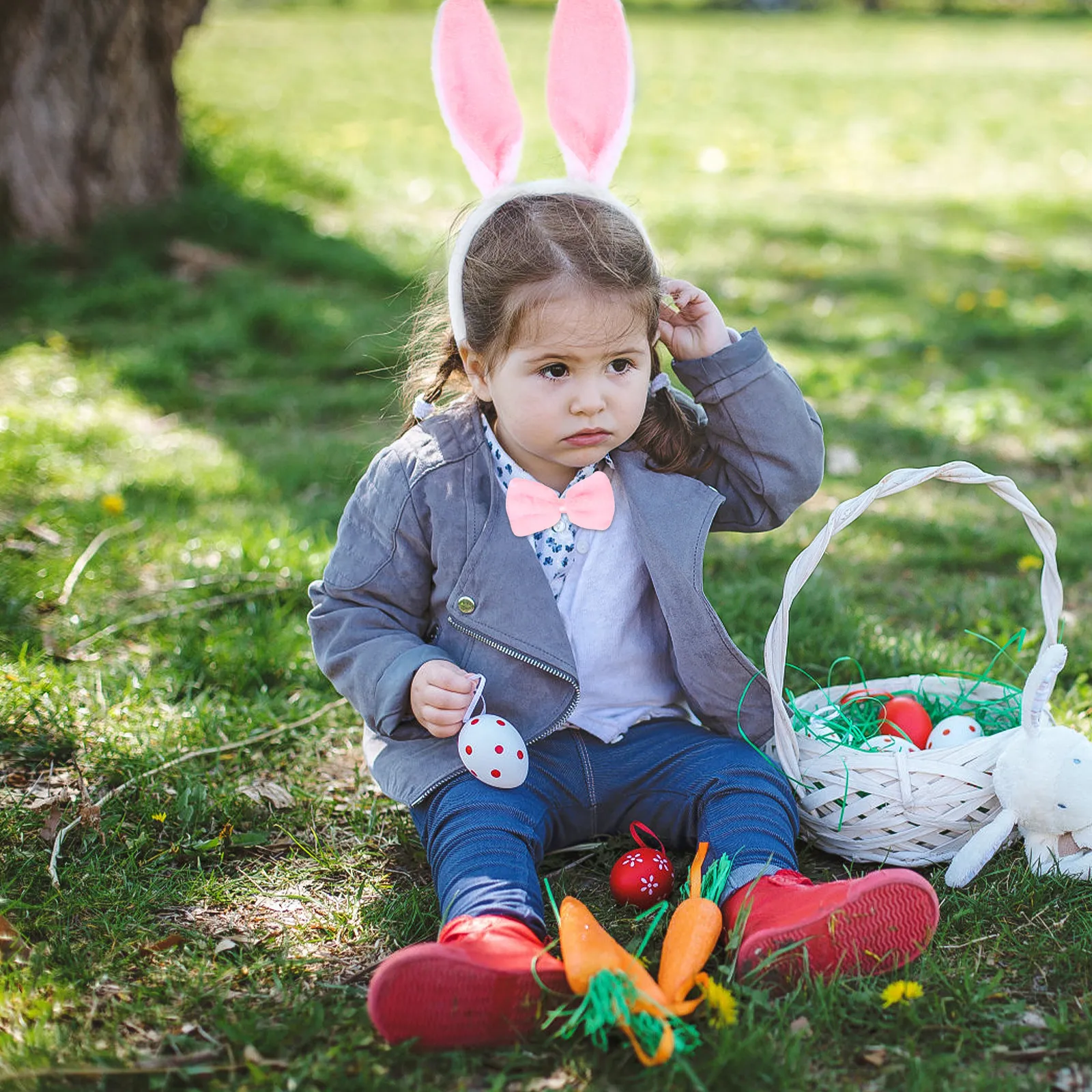 

Набор из 3-х аксессуаров для волос в виде кролика: милые повязки с ушками и хвостом для женщин и девочек, реквизит для вечеринок, фотосессий, праздничный подарок, украшение