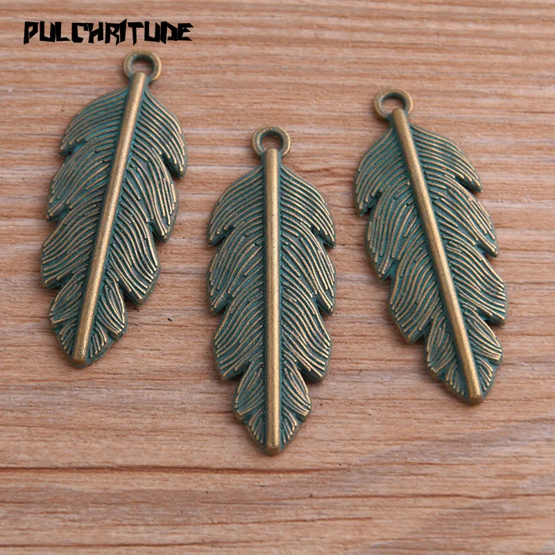 13 Styles 2-30pcs Mix Green Bronze Metal Zinc Alloy Leaves Charms Fit Jewelry Medical Plant Pendant Handmade Makings