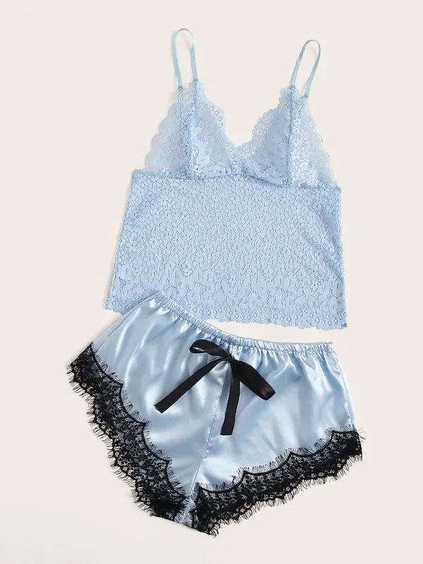 

Sexy Funny Women's Sling Pajamas Two-Piece Set V-Neck Sleeveless Summer Home Clothes Comfortable Breathable Underwear