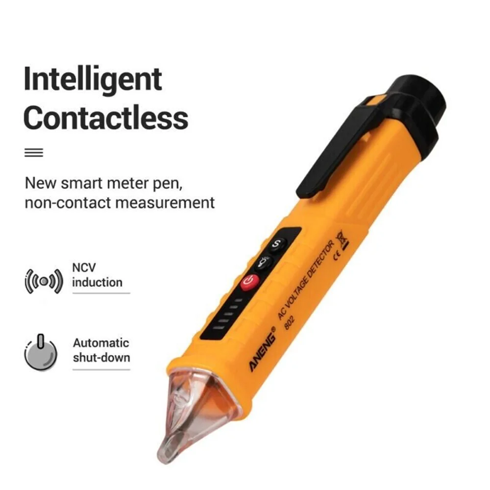 Probador de Detector de voltaje de CA Digital sin contacto, 12V-1000V, sensibilidad ajustable, estilo bolígrafo, medidor, indicador de voltaje, voltímetro