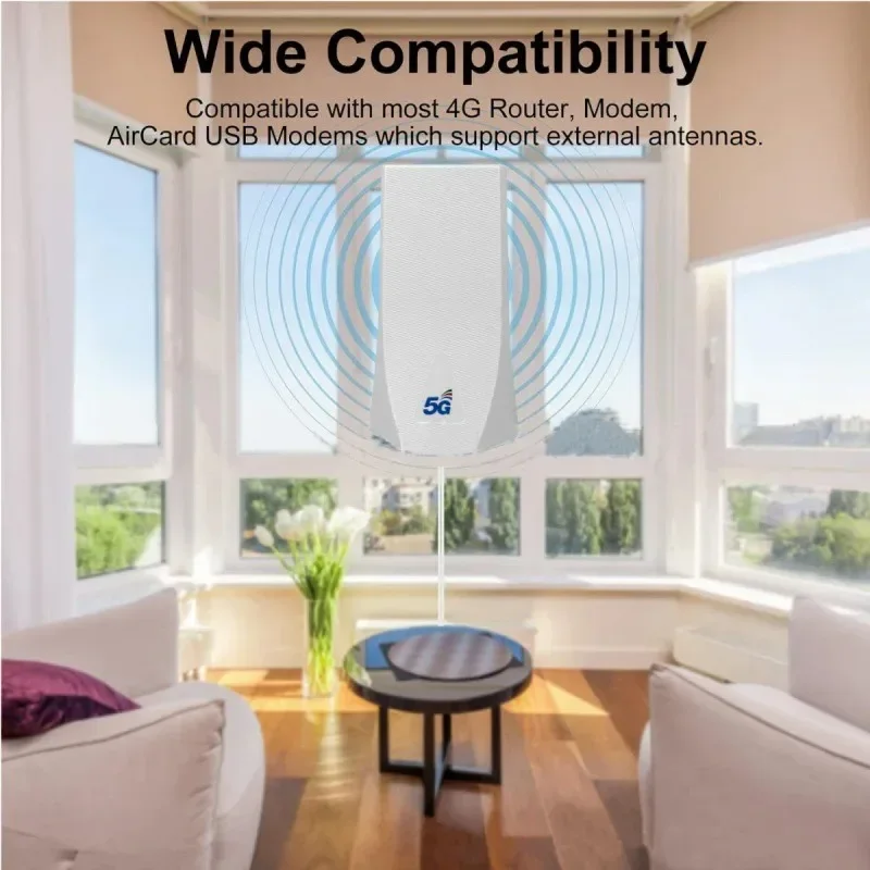 هوائي خارجي داخلي 5G LTE Antina Mimo 4g 5g 18dBi مع كابل مزدوج 2M لمودم التوجيه 5G CPE