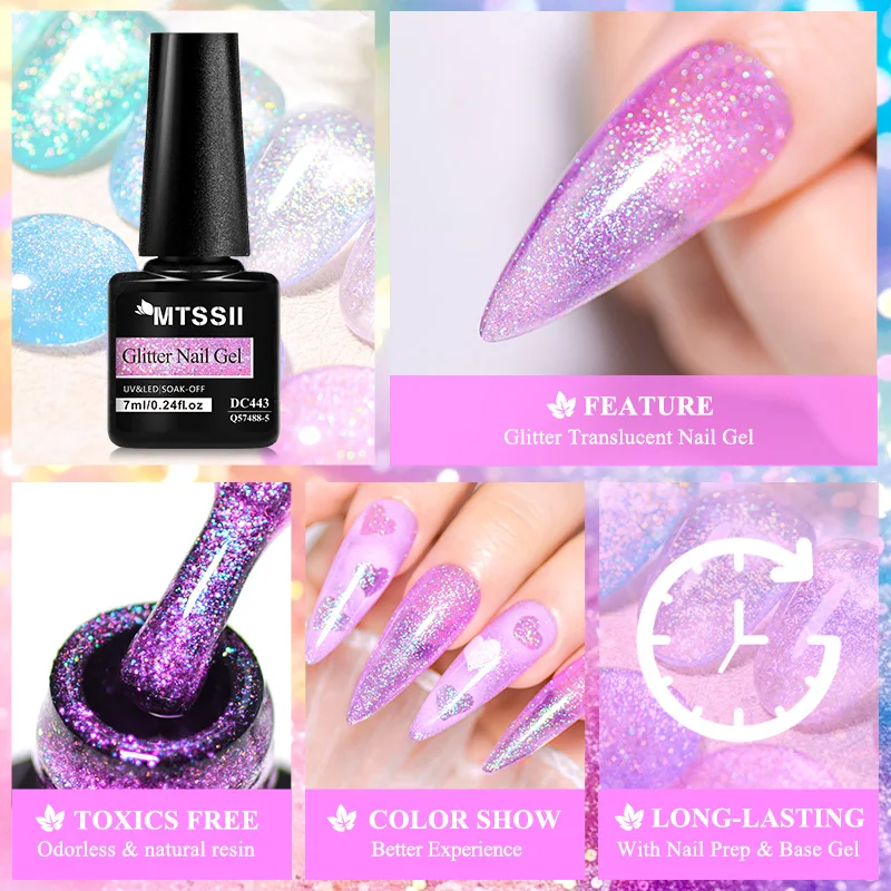 Mtssii 7ml gelee braun nagel gel politur transparent sommer nackt milchig rosa semi permanent nagel kunst maniküre lack einweichen