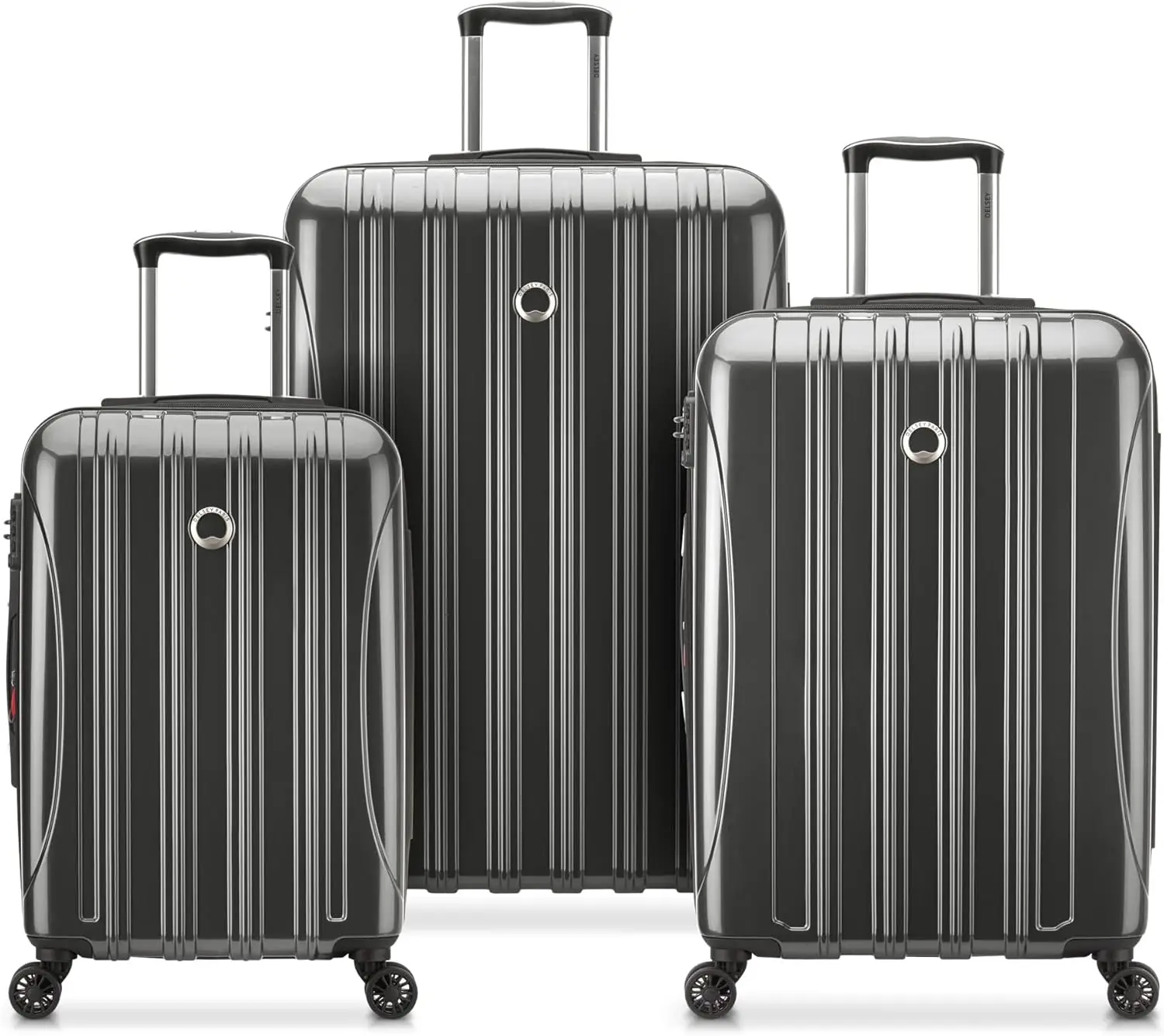 Helium Aero Hardside Expandable Luggage With Spinner Wheels, Titanium, 3-Piece Set (21/25/29)