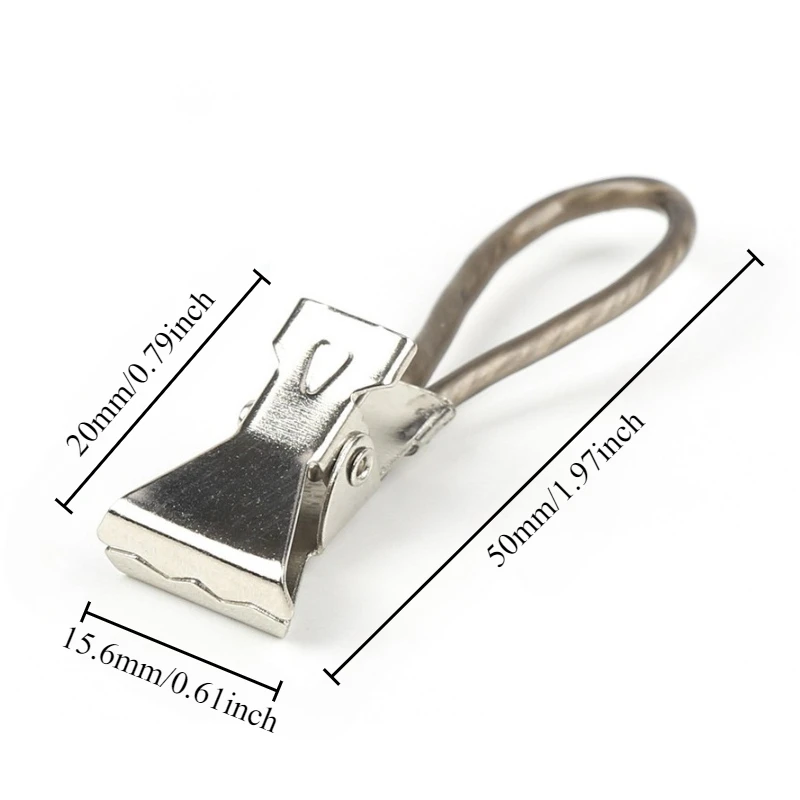 Colorful Rope Towel Clips Stainless Steel Hooks Clips Multi-function Tea Towel Shower Curtain Clips for Living Room Kitchen Bath