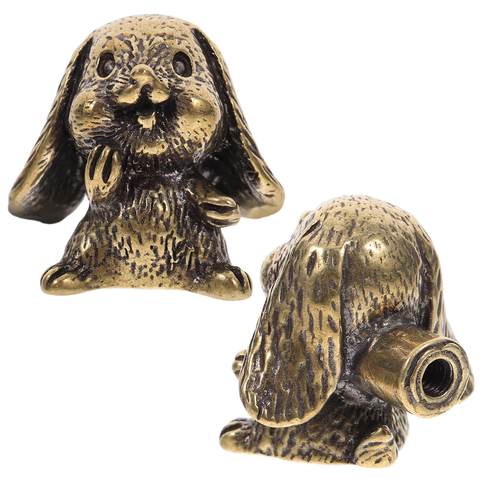 

2Pcs Vintage Brass Animal Door Handles Creative Lop-Eared Rabbit Knobs for Dresser Drawers Jewelry Box Drawer Pulls