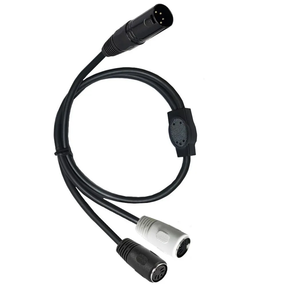 كابل محول DIN to XLR الفاصل Y ، كابل ذكر بمعيار دين 5 دبابيس إلى كابل XLR ذكر 4 دبابيس ، 0.5 متر