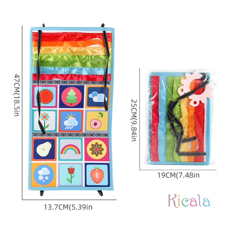 Składana zabawka do łóżeczka, miękka książeczka edukacyjna dla niemowląt, zabawka do zabawy na brzuszku, lusterko dla niemowląt, zabawki dla niemowląt wspomagające rozwój wzrokowy, zabawki edukacyjne dla noworodków.