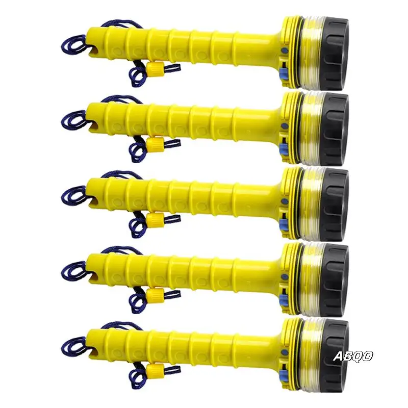 

5X Scuba Diving Flashlight Underwater Waterproof LED Diver Light Spearfishing Led Diving Lamp
