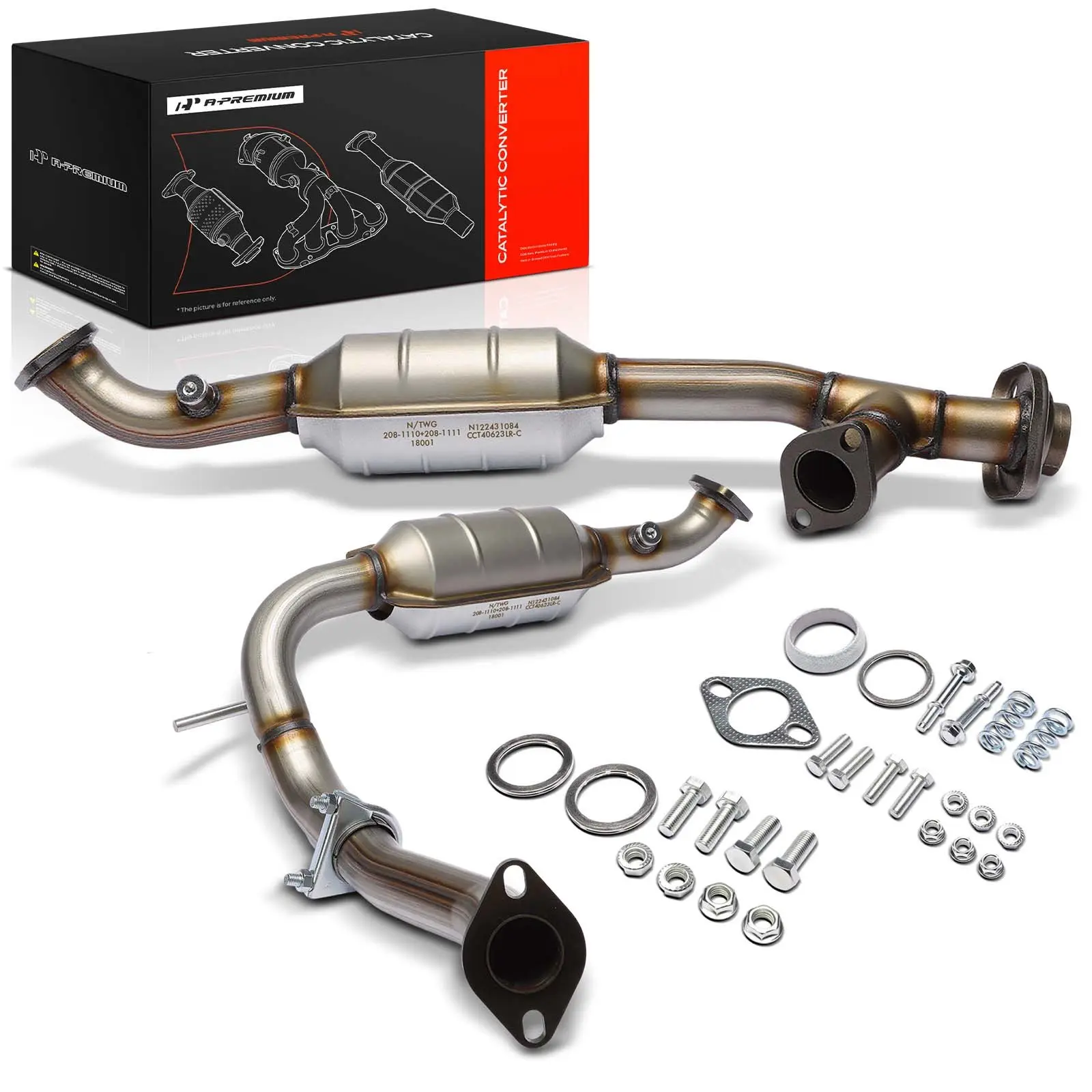A-Premium 2pcs Rear Side Catalytic Converter for Toyota 4Runner 2005-2009 Lexus GX460 2010-2017 GX470 2005-2009