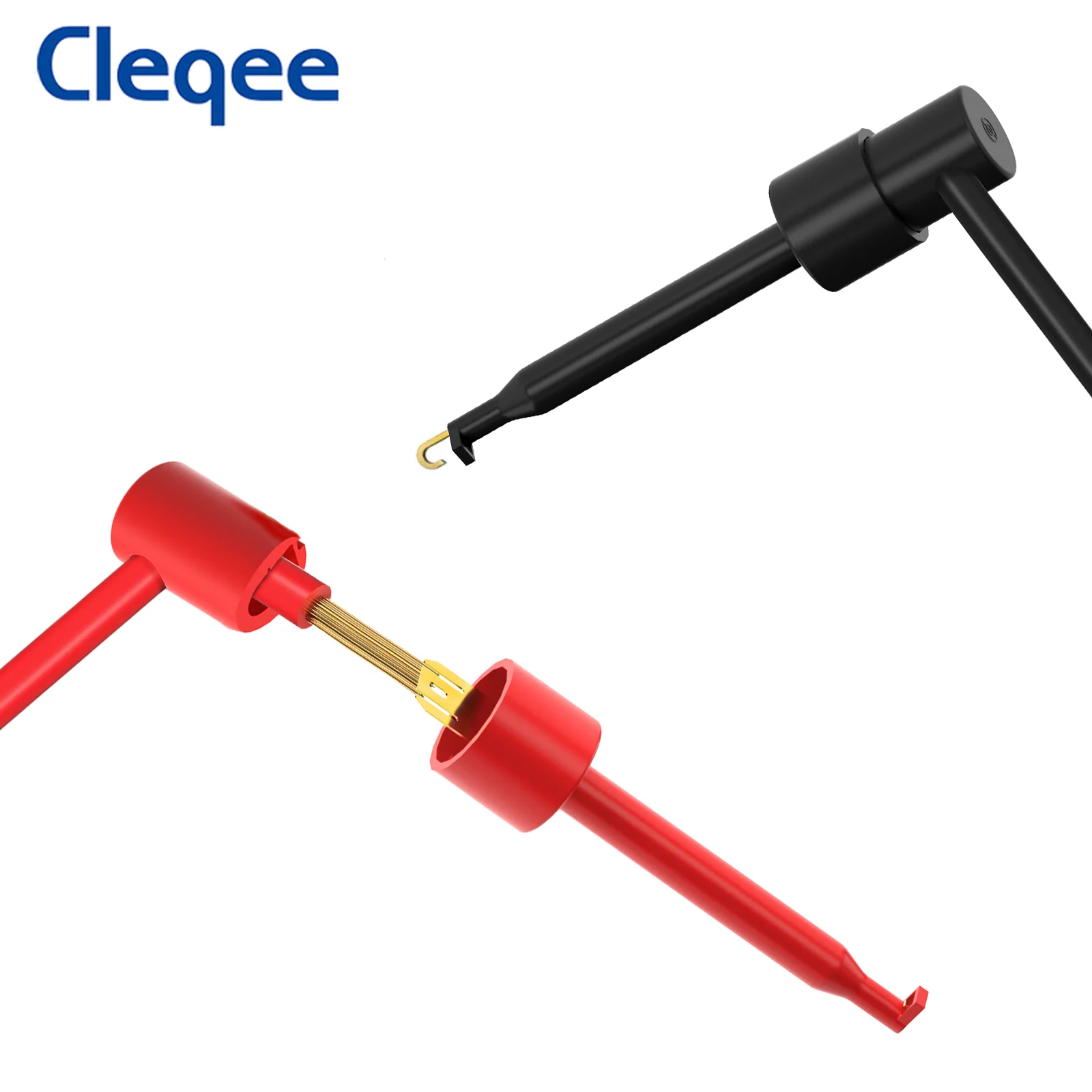 Imagem -03 - Cleqee P5001 10 Peças ic Teste Gancho Clipe Sonda de Teste para Testes Eletrônicos Smd Mini Grabber Soldagem Faça Você Mesmo Conector Cobre Acessórios