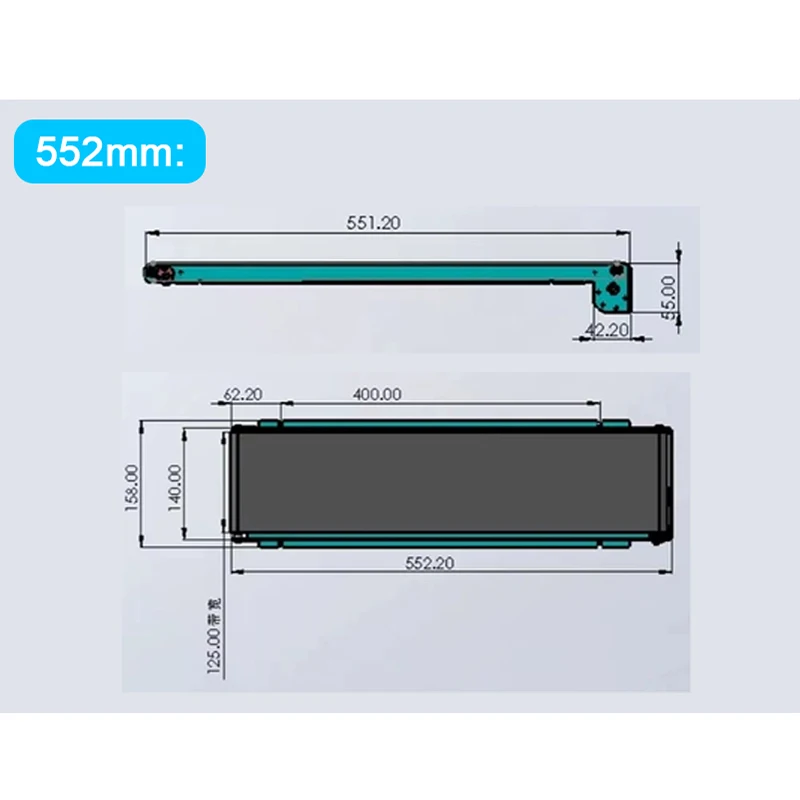 Mini Conveyor 552mm Stainless Steel Conveyor PU Belt Vending Machine DC 24V Track Cargo Lane Small Automatic Conveyor Belt