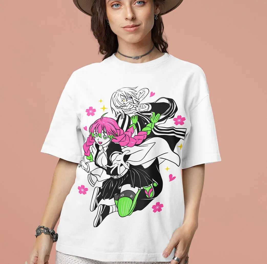 Mitsurii kanroji T-Shirt Demon Slayer Kimetsu No Yaiba Kawaii Shirt All Size