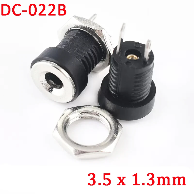 5Pcs DC022B  5.5x2.5mm 5.5x2.1mm 3.5X1.3mm DC Power Jack Socket Connector 5.5x 2.1mm 5.5x 2.5mm  DC Power Plug