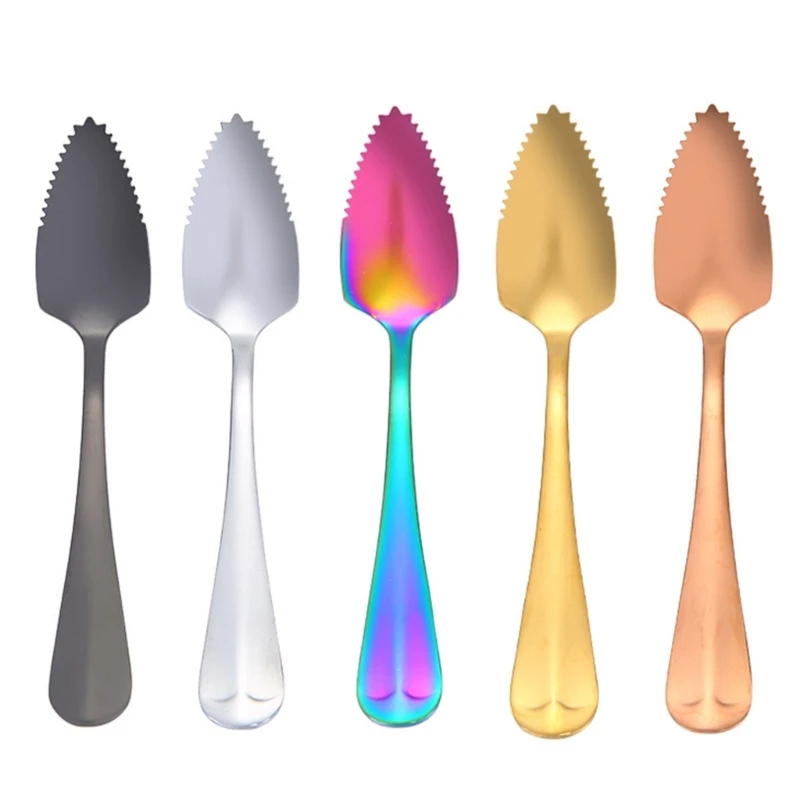 Stainless Steel Grapefruit Spoon Toothed Spoons Carted Fruit Coffee Stirring Spoons Kitchen Ice Cream Dessert Dropship