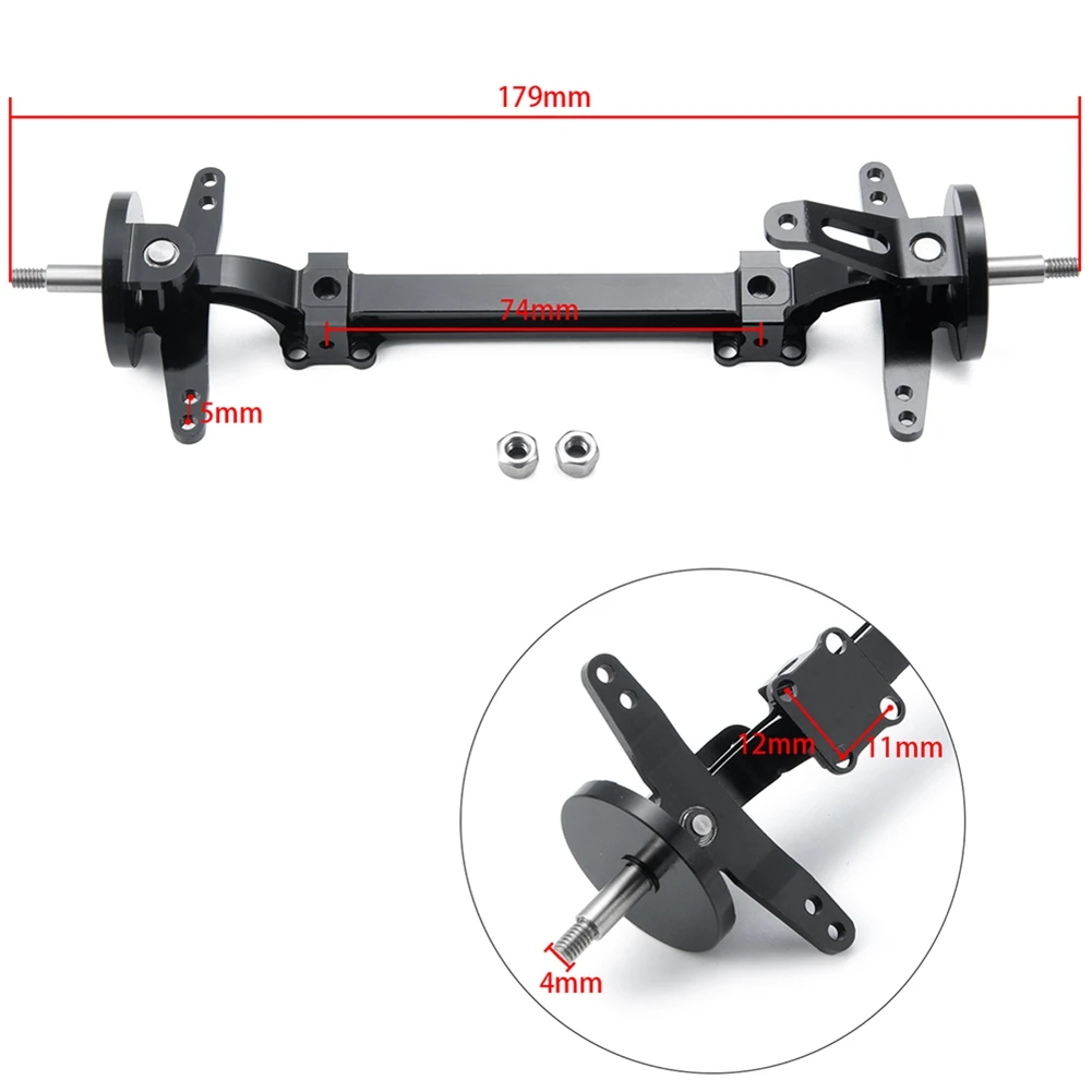 Compatible Metal Front Axle Steering Assembly Link Pole Linkage Rod No Power for 1/14 RC Truck Tractor Car Upgrades Parts,1