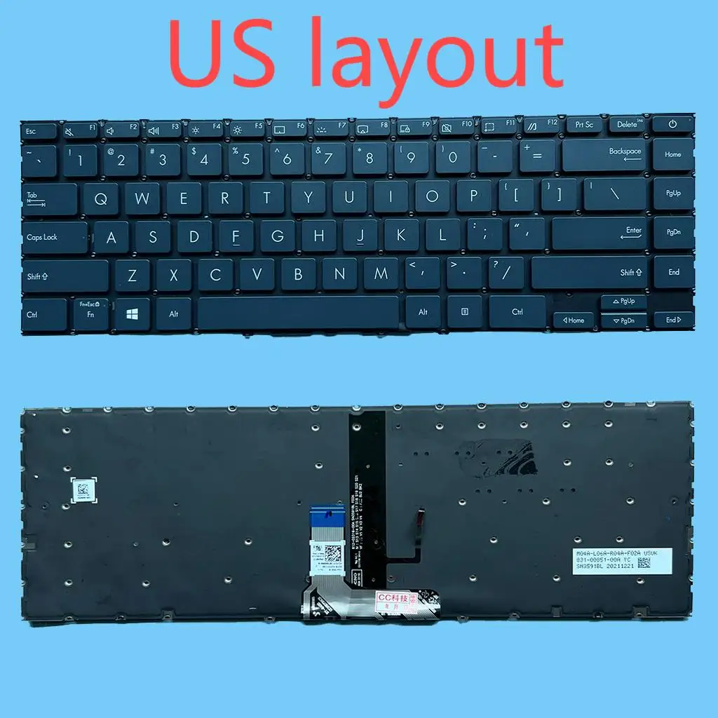 

UX425E US laptop Keyboard for Asus ZenBook 14 UM425 UM425I UM425IA UX425 UX425J UX425JA UX425E UX425EA U4700 Backlit SN3591BL
