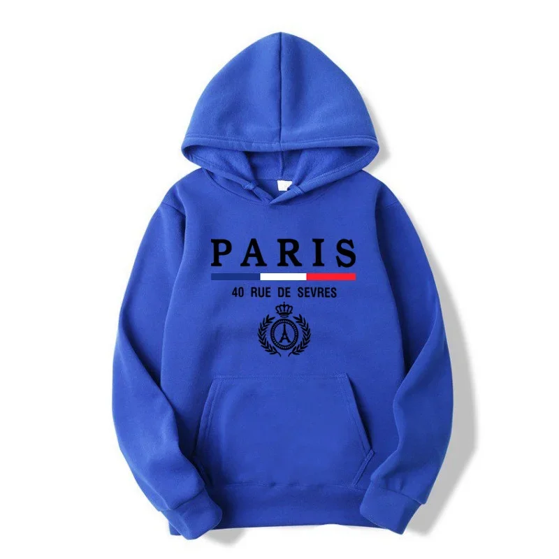 Autumn And Winter 2024 Paris Hip-Hop Long-Sleeved Hooded Sweatshirt For Men And Women Casual Fashion Pullover Sweatshirt