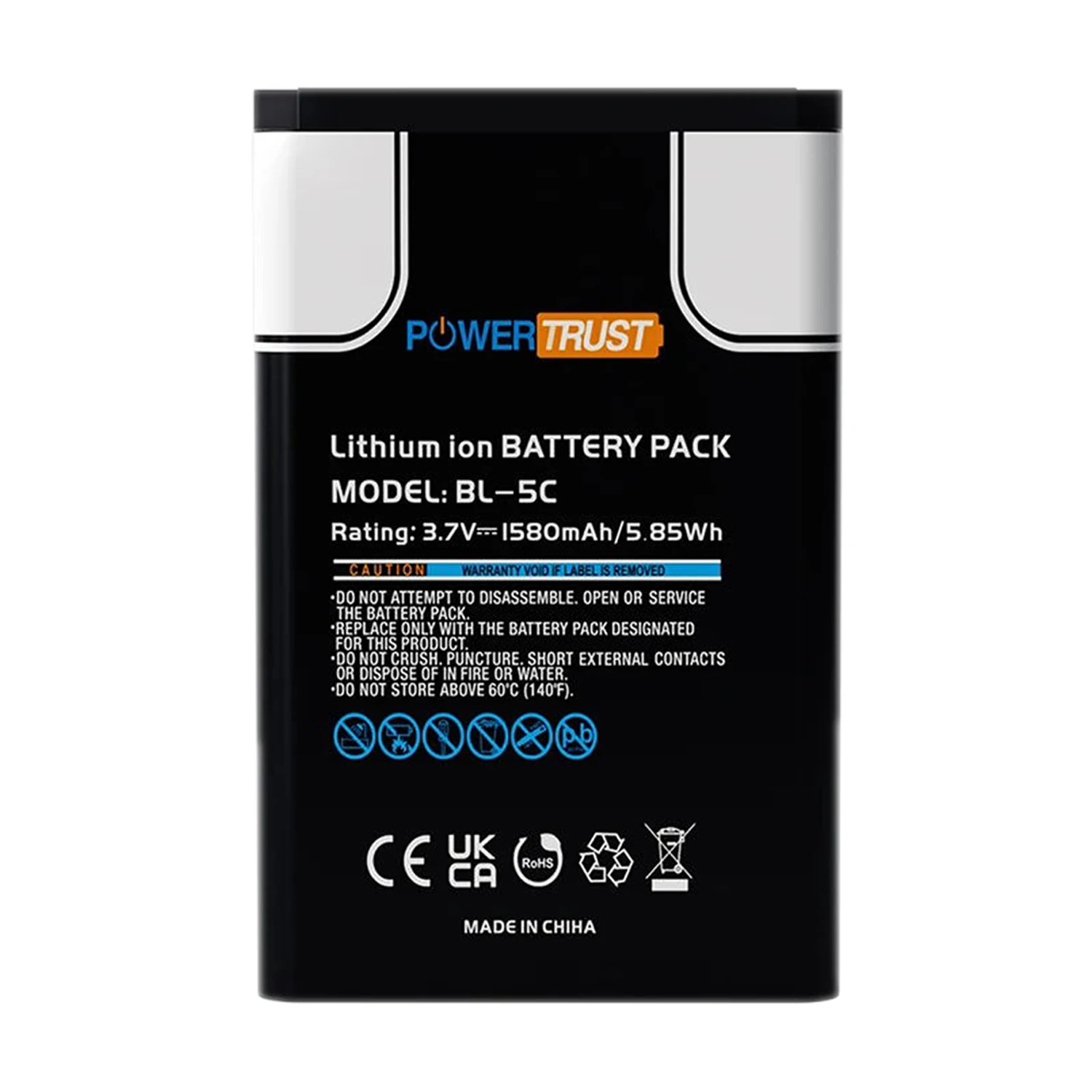 3.7V 1580mAh BL-5C BL5C Battery for Household Radio Nokia 2610 1100 1110 1112 1116 6230 6630 N70 N71 N72 N91 E60