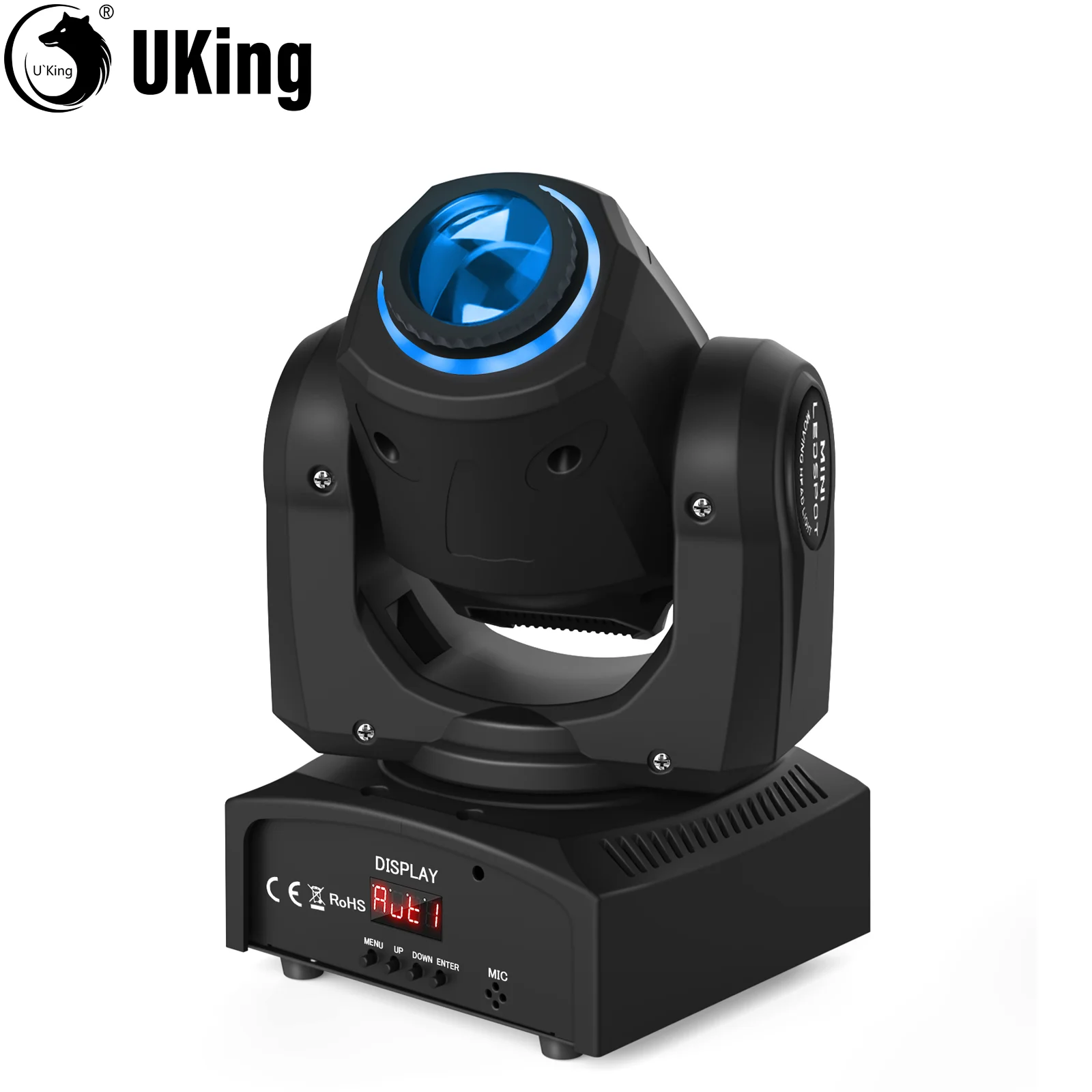 U'King 50W Beam Gobo Moving Head Light RGB LED Stage Lights DMX512 DJ Light For Wedding Party Disco Show Concert KTV