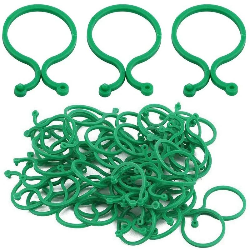 100-400pcs Garden Vine Strapping Clips Plant Bundled Buckle Ring Holder Tomato Garden Plant Stand Tool   Garden Decor
