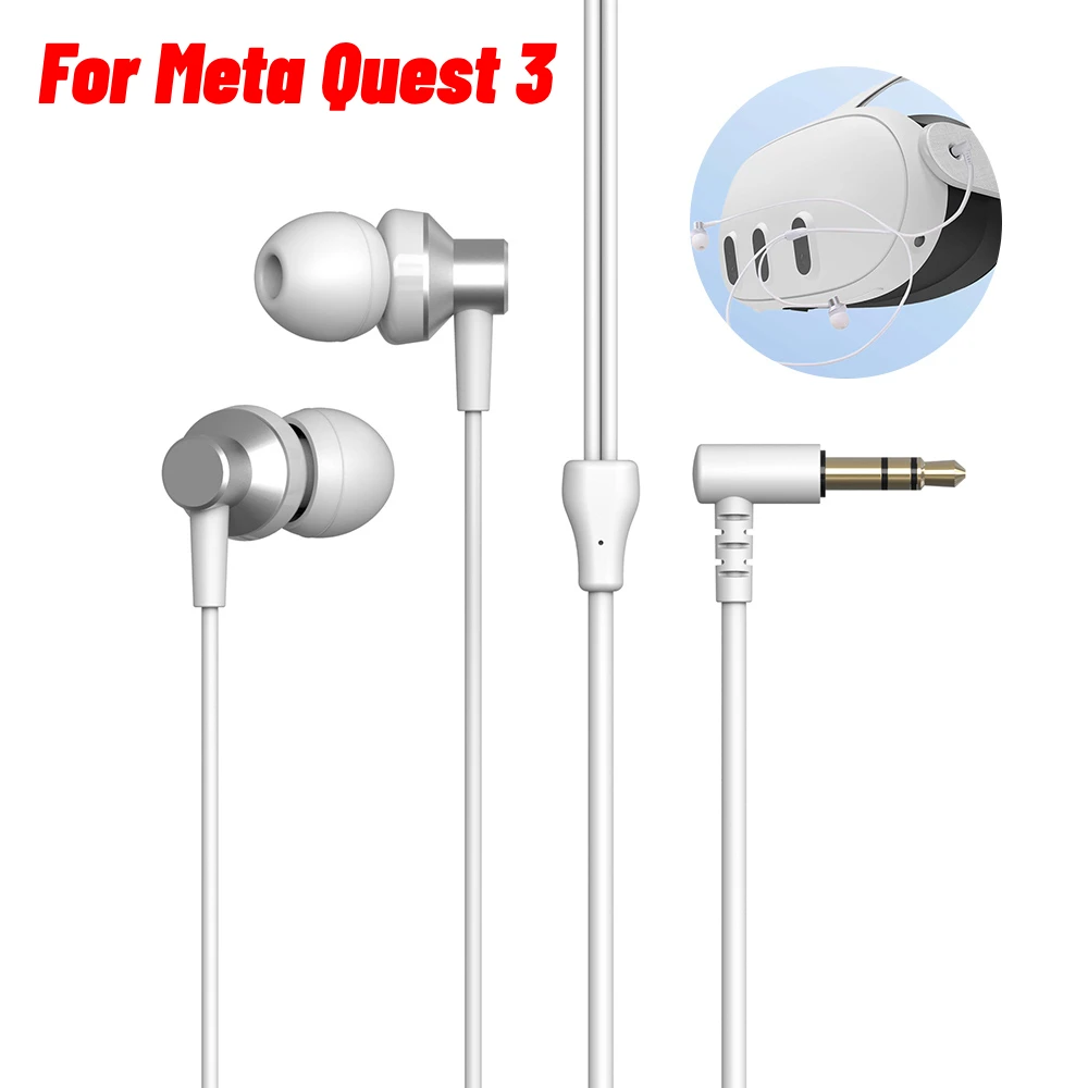 For Meta Quest 3 VR Headphone Headset Comfortable and Immersive Sound VR Gaming Headphones In-ear Earbuds 3.5mm For Meta Quest3