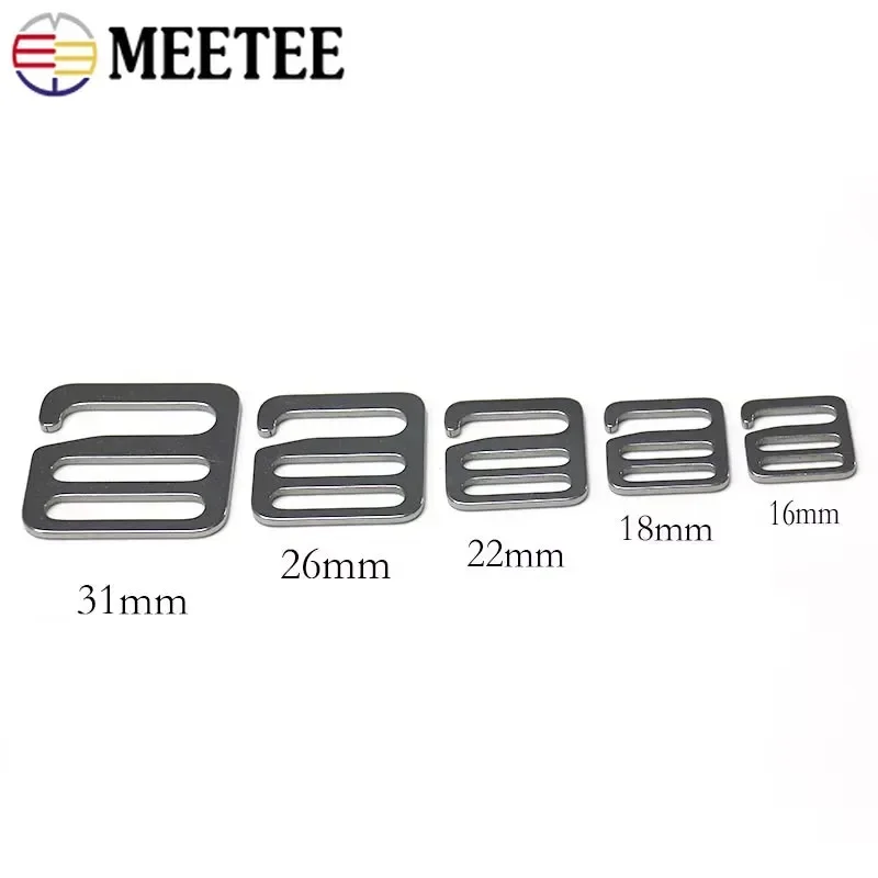 2/4/10Pcs Stainless Steel G Ring Hooks Metal Buckles Tri-glide Sliders for Backpack Bags Straps DIY Webbing Hardware Accessories