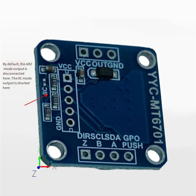 Magnetic Encoder MT6701 Magnetic Induction Angle Measurement Sensor Module 14Bit High Precision Can Replace AS5600-A09I
